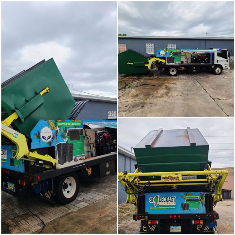 commercial trash bin cleaning